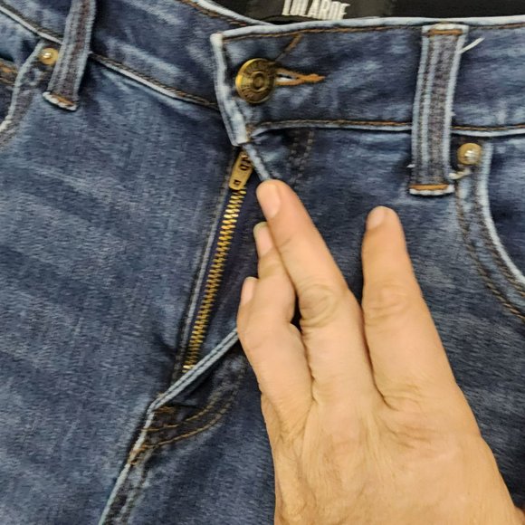 Lularoe Jeans Womens 30 Medium Wash Stretch Mid Rise Distressed Shaping Skinny - Picture 3 of 14